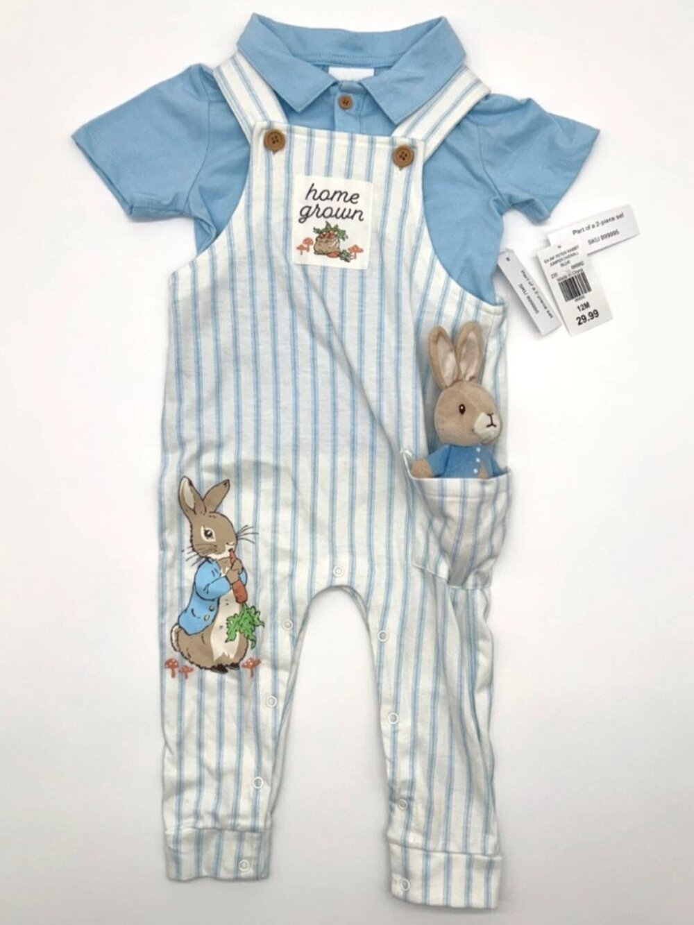 Peter Rabbit Boys 12M Jumper Overall Blue